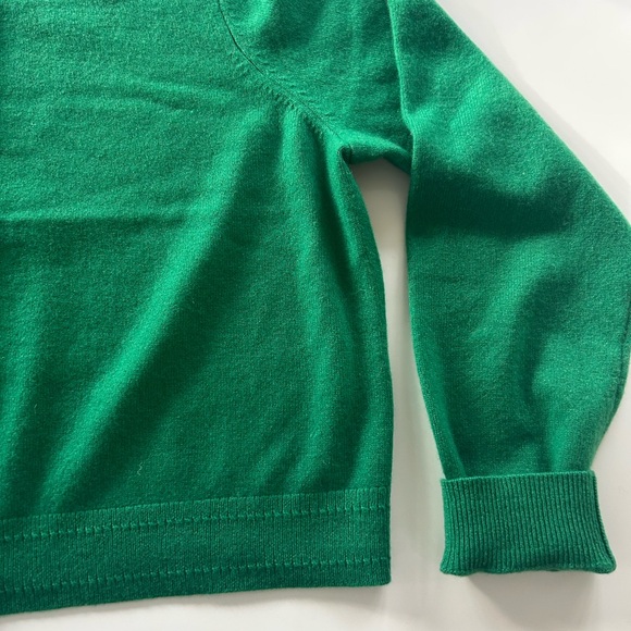 Bode Eva Cropped Cashmere Green Cardigan Sweater - Picture 3 of 6